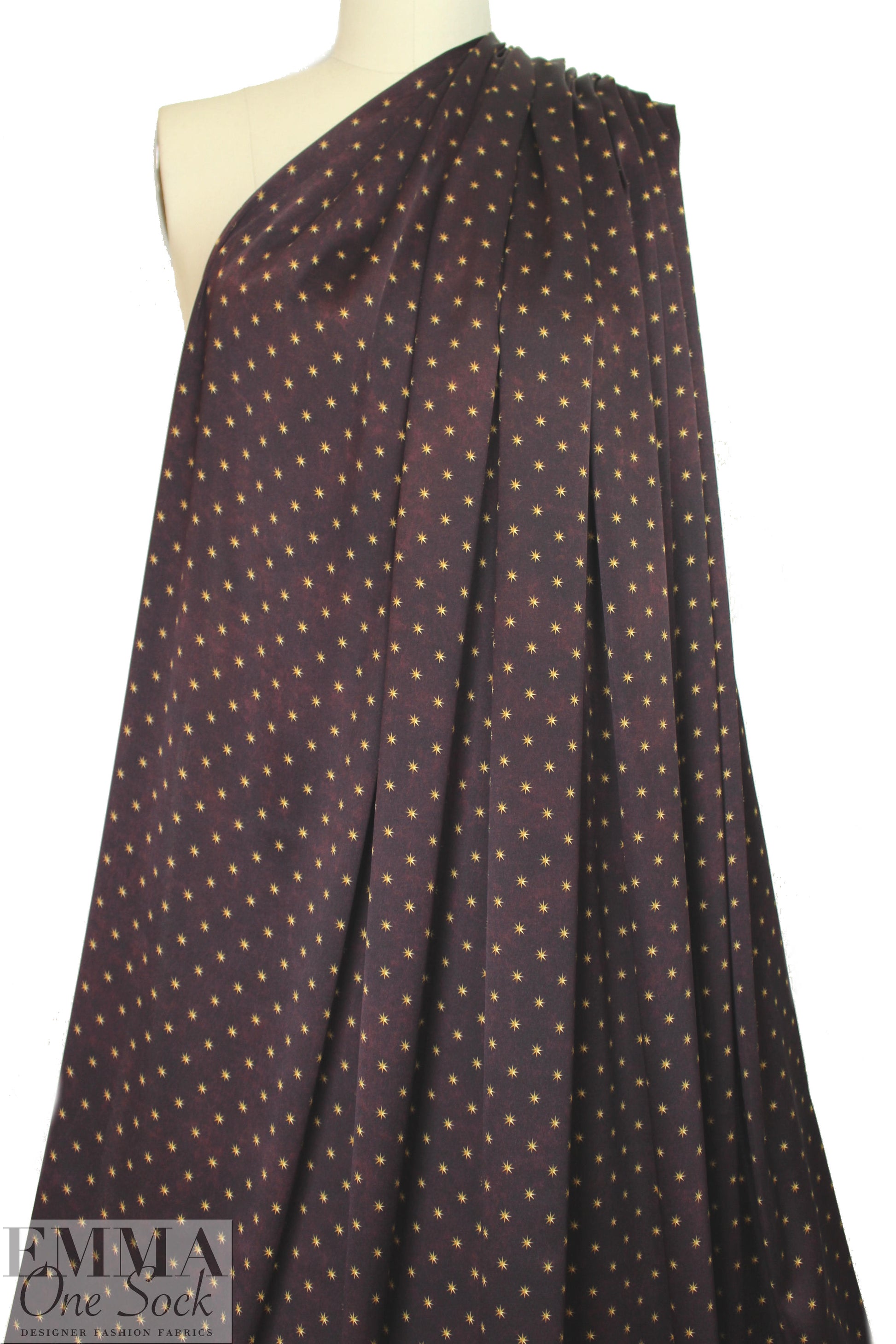Caroline C0nstas starry stretch silk charmeuse - deep plum