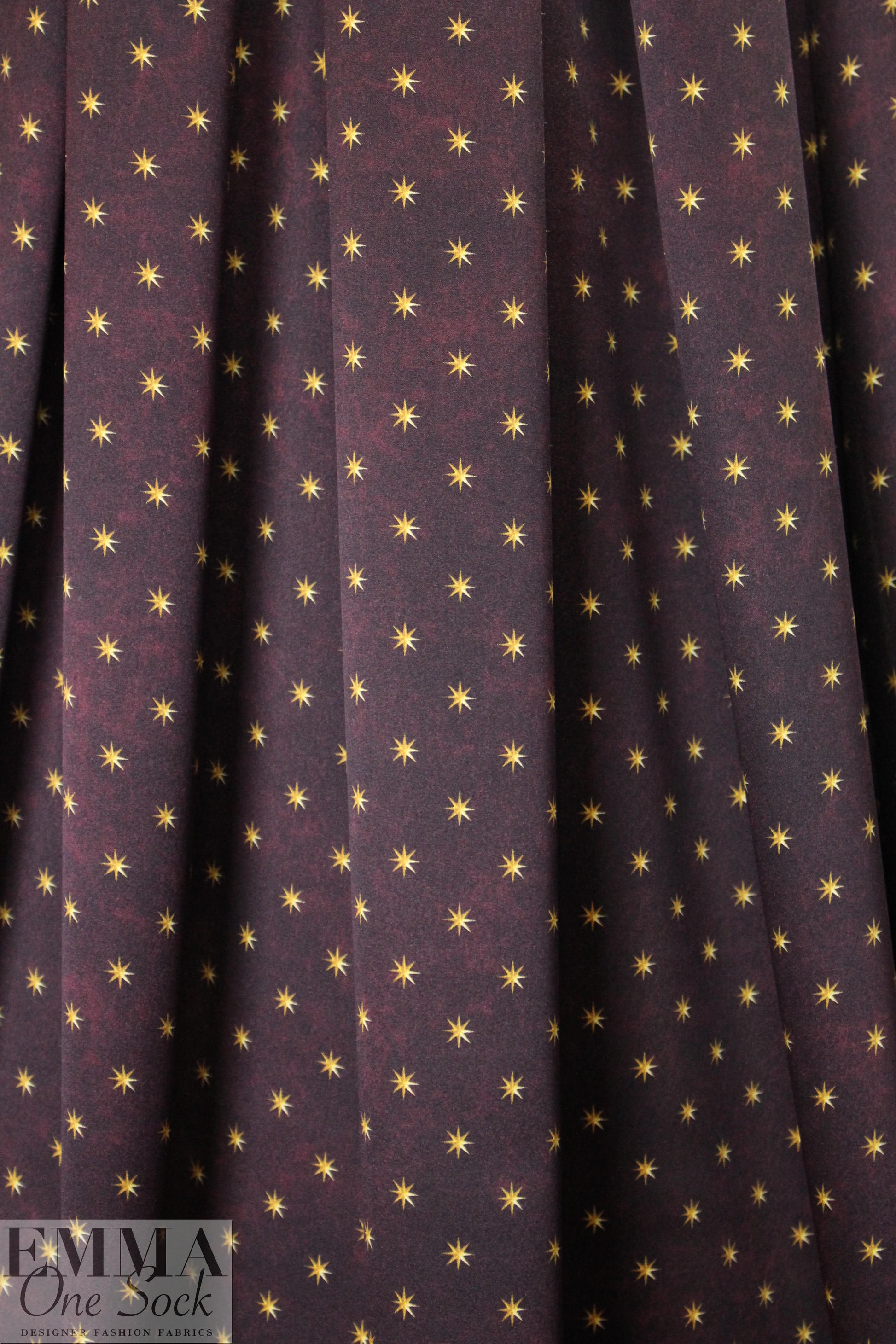 Caroline C0nstas starry stretch silk charmeuse - deep plum 1.5 yd