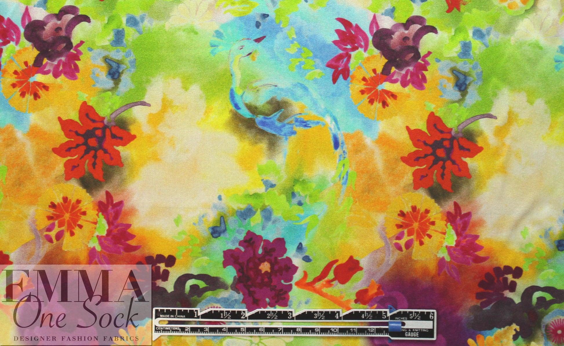 Italian silk charmeuse - flowery dream