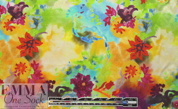 Italian silk charmeuse - flowery dream 1.5 yd