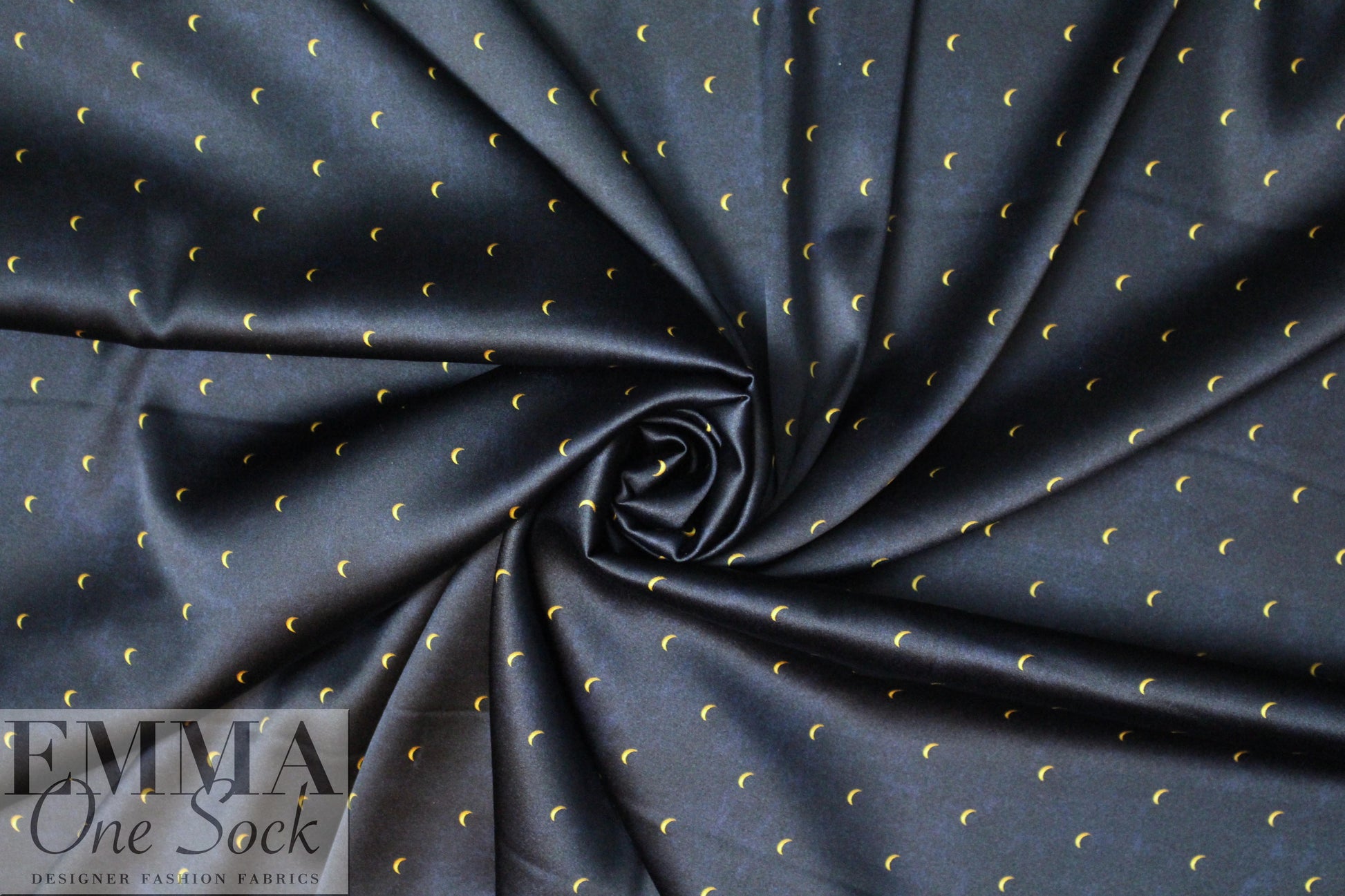 Caroline C0nstas crescent stretch silk charmeuse - navy