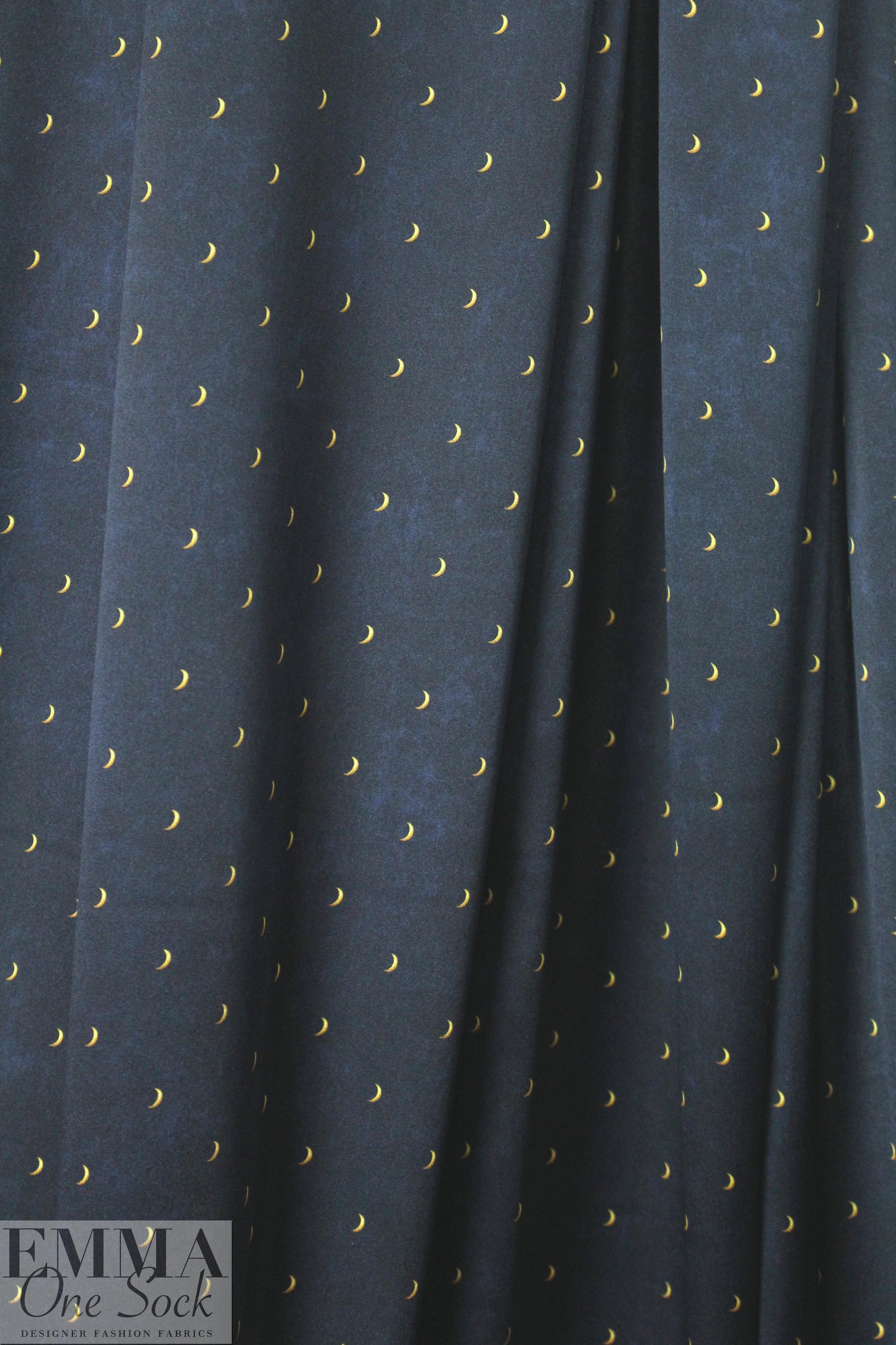 Caroline C0nstas crescent stretch silk charmeuse - navy
