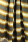 CA designer loden/shades of gold stripe silk charmeuse