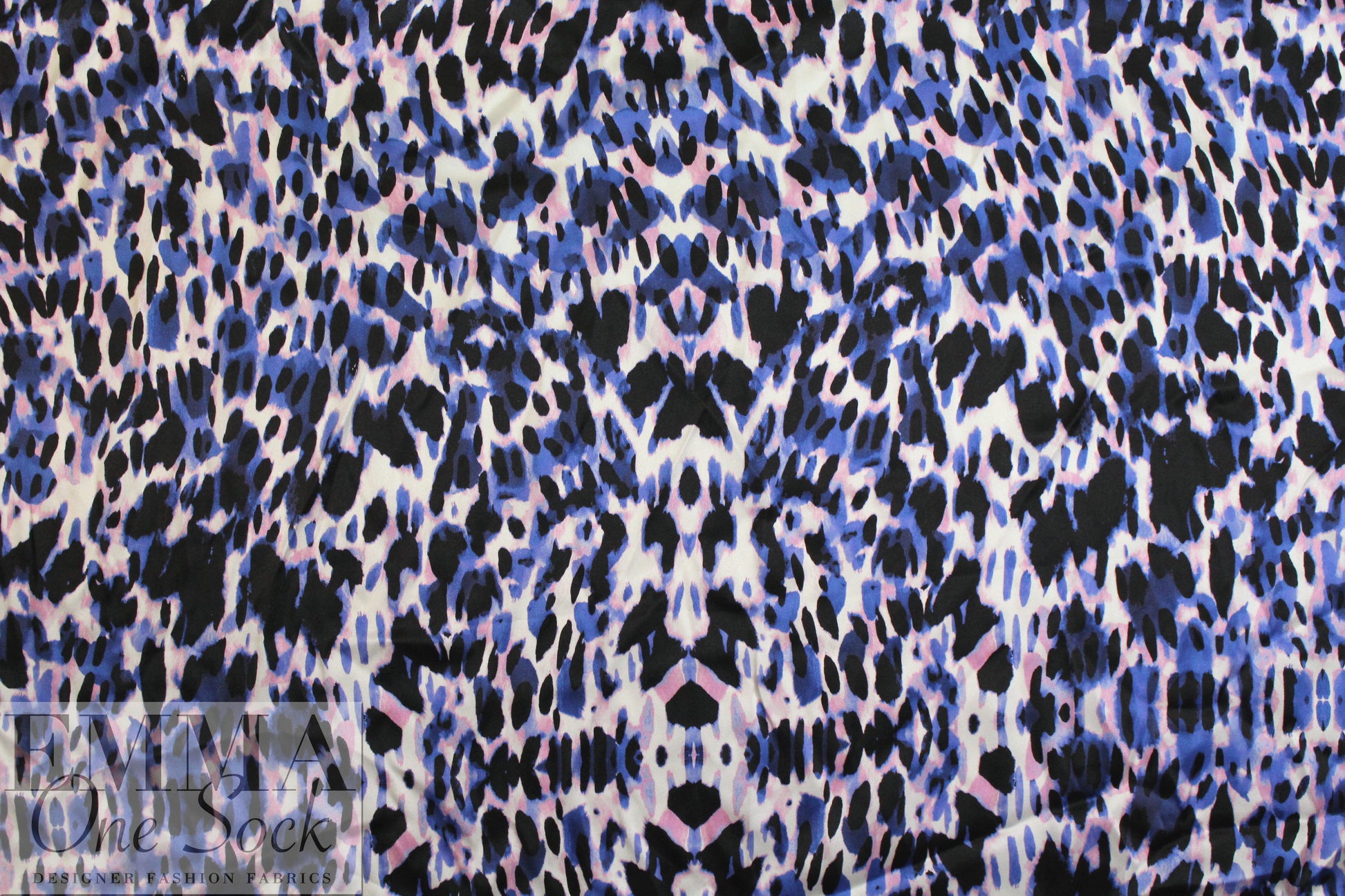 NY designer animal rorschach silk charmeuse