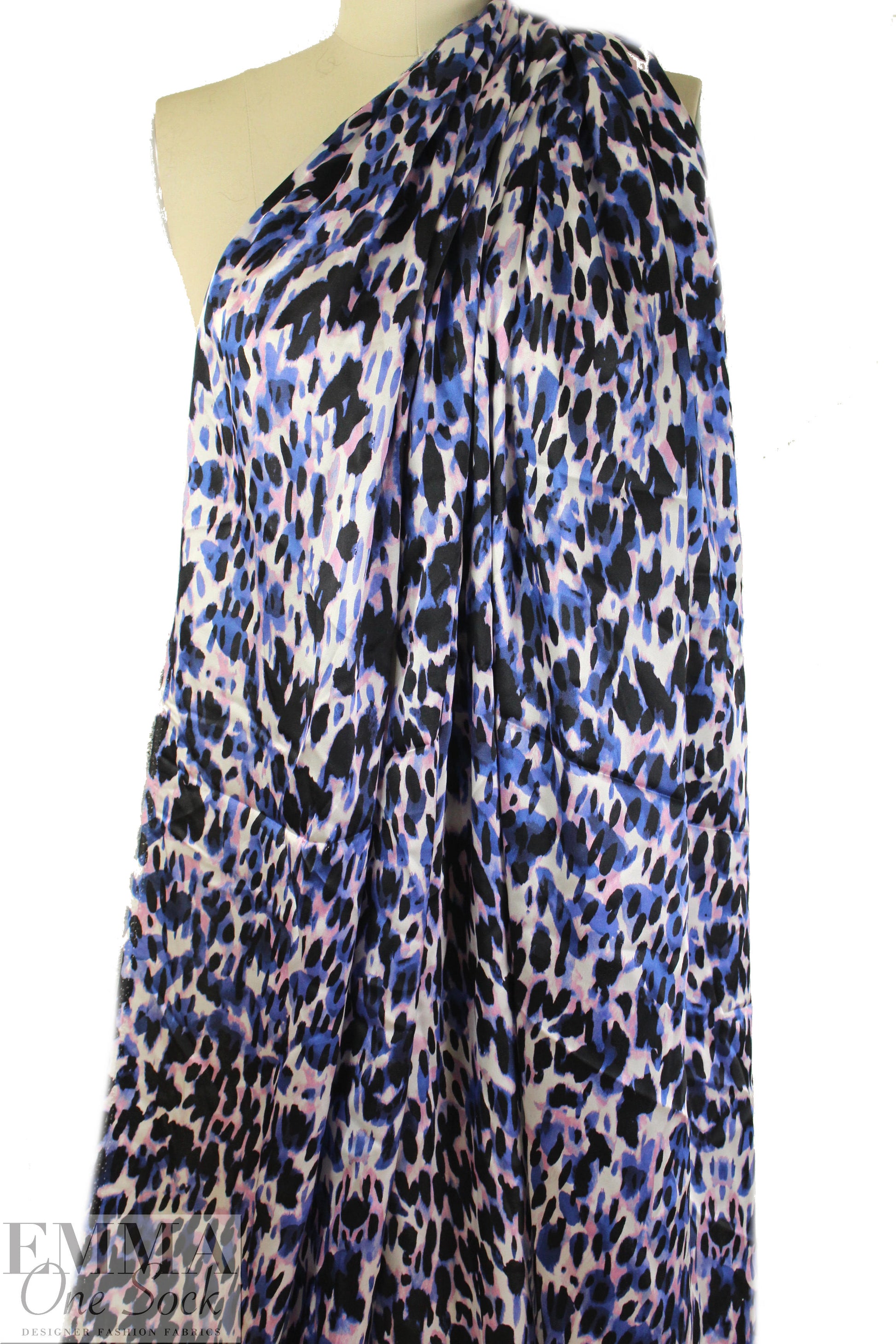 NY designer animal rorschach silk charmeuse