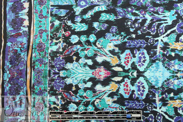 Italian double border silk charmeuse - decorative arts