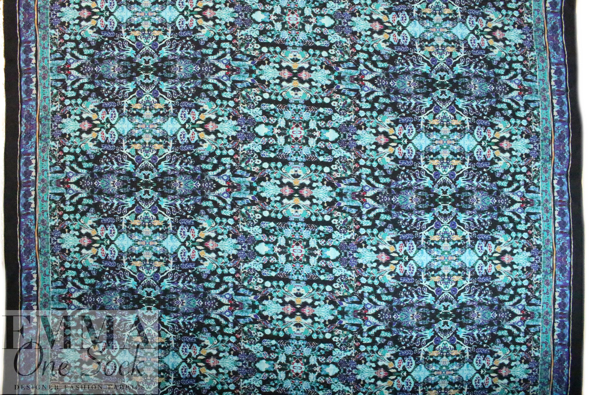 Italian double border silk charmeuse - decorative arts