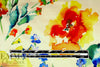 NY designer watercolor floral silk stretch charmeuse 2 yd