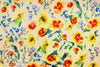 NY designer watercolor floral silk stretch charmeuse 1 yard