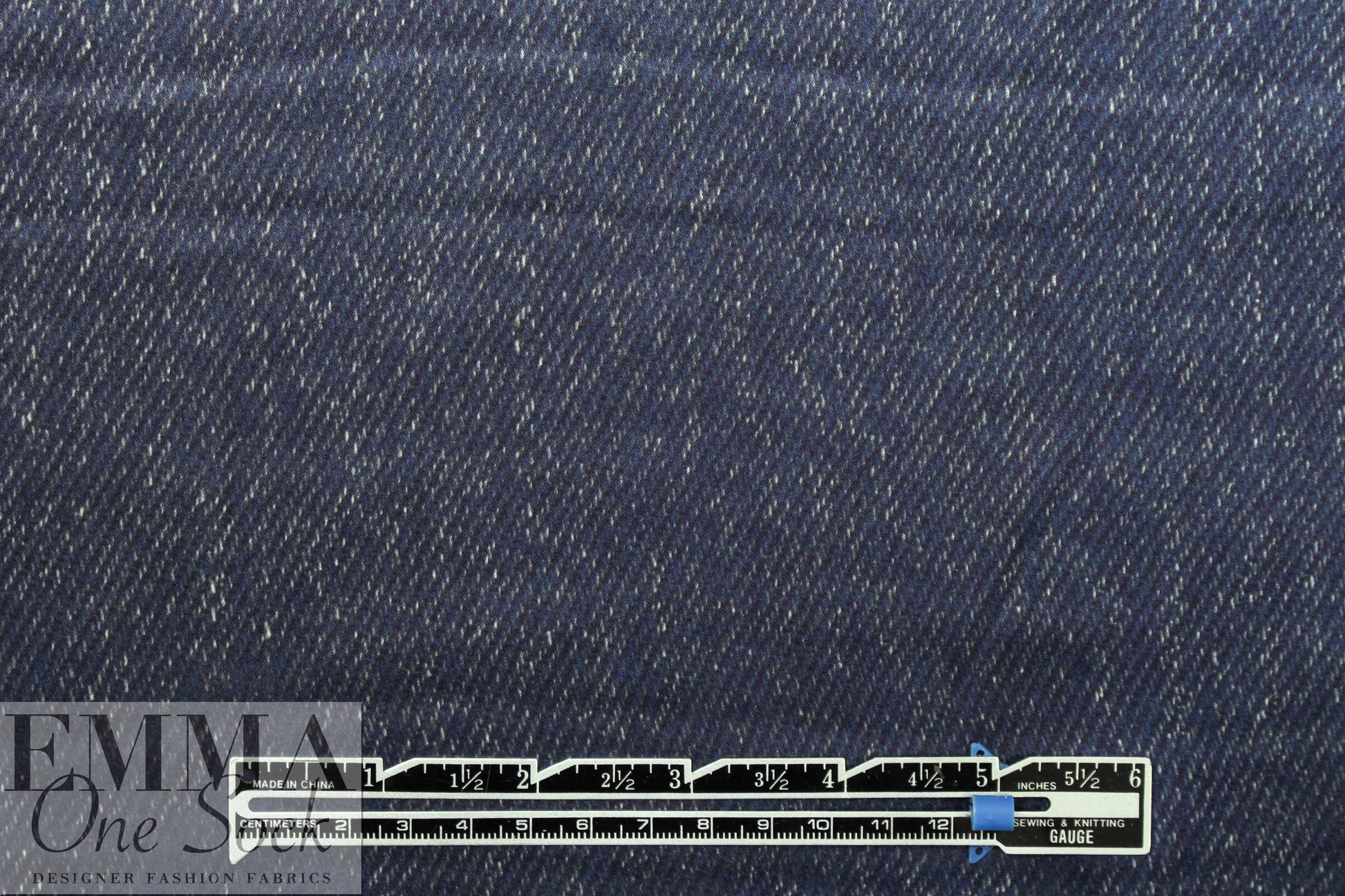 Italian 'denim look' silk charmeuse