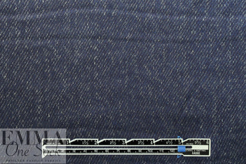 Italian 'denim look' silk charmeuse