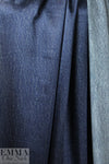 Italian 'denim look' silk charmeuse .5 yds