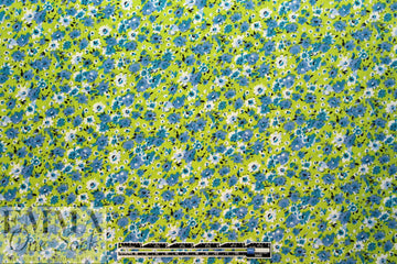 NY designer 'little blues' silk charmeuse 1 yard