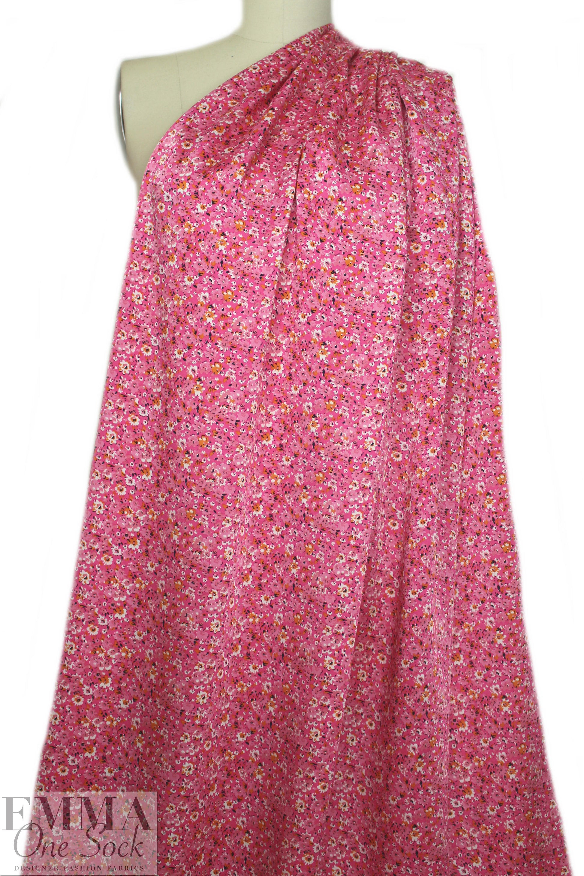 NY designer 'little pinks' silk charmeuse 2 yds