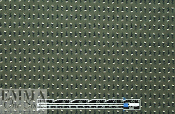 NY designer 'flowers in formation' silk charmeuse