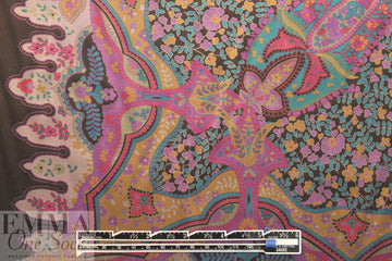 famous designer panel silk charmeuse - choc/rouge