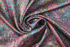 famous designer panel silk charmeuse - choc/rouge