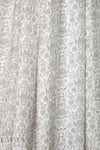 Italian blush-gray garlands silk charmeuse