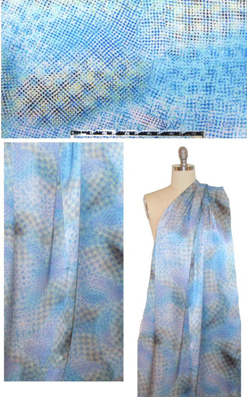 Italian pointillistic ombre silk charmeuse