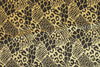 NY designer chocolate/gold animal print silk charmeuse