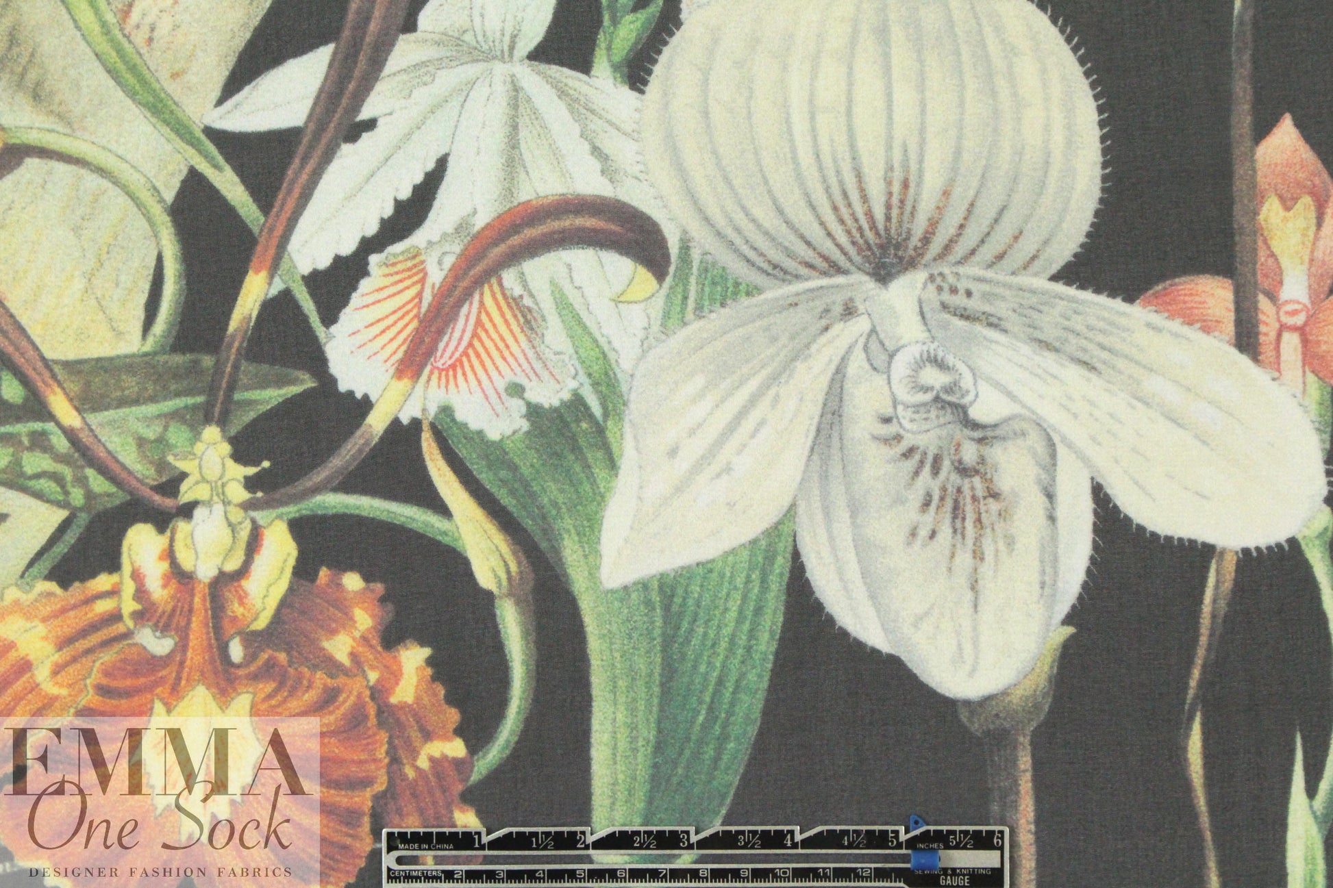 Italian garden dream silk chiffon panel