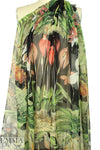 Italian garden dream silk chiffon panel