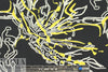 NY designer squiggle abstract silk chiffon