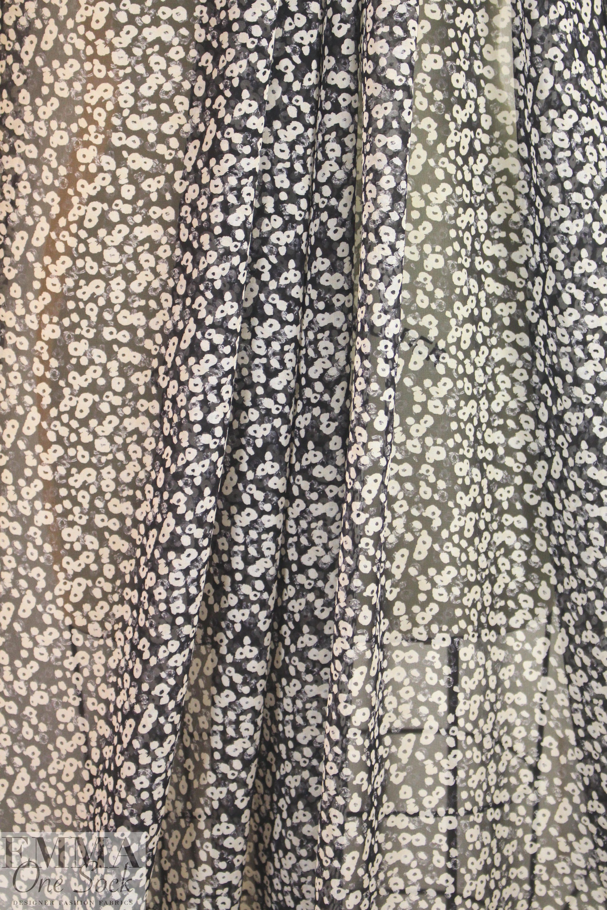 3.1 Phi11ip Lim silk chiffon - black/gray floral