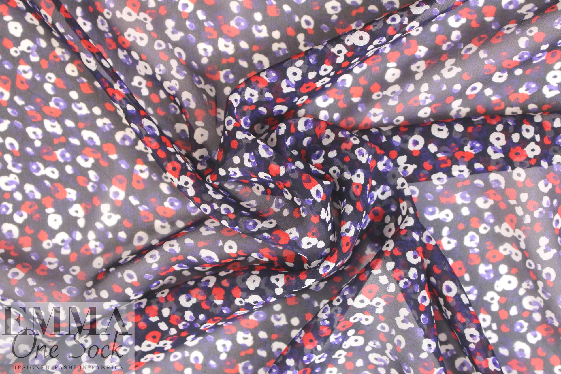 3.1 Phi11ip Lim silk chiffon - red/blue floral