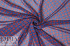 Caroline C0nstas cobalt/red graphic silk chiffon