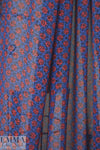 Caroline C0nstas cobalt/red graphic silk chiffon