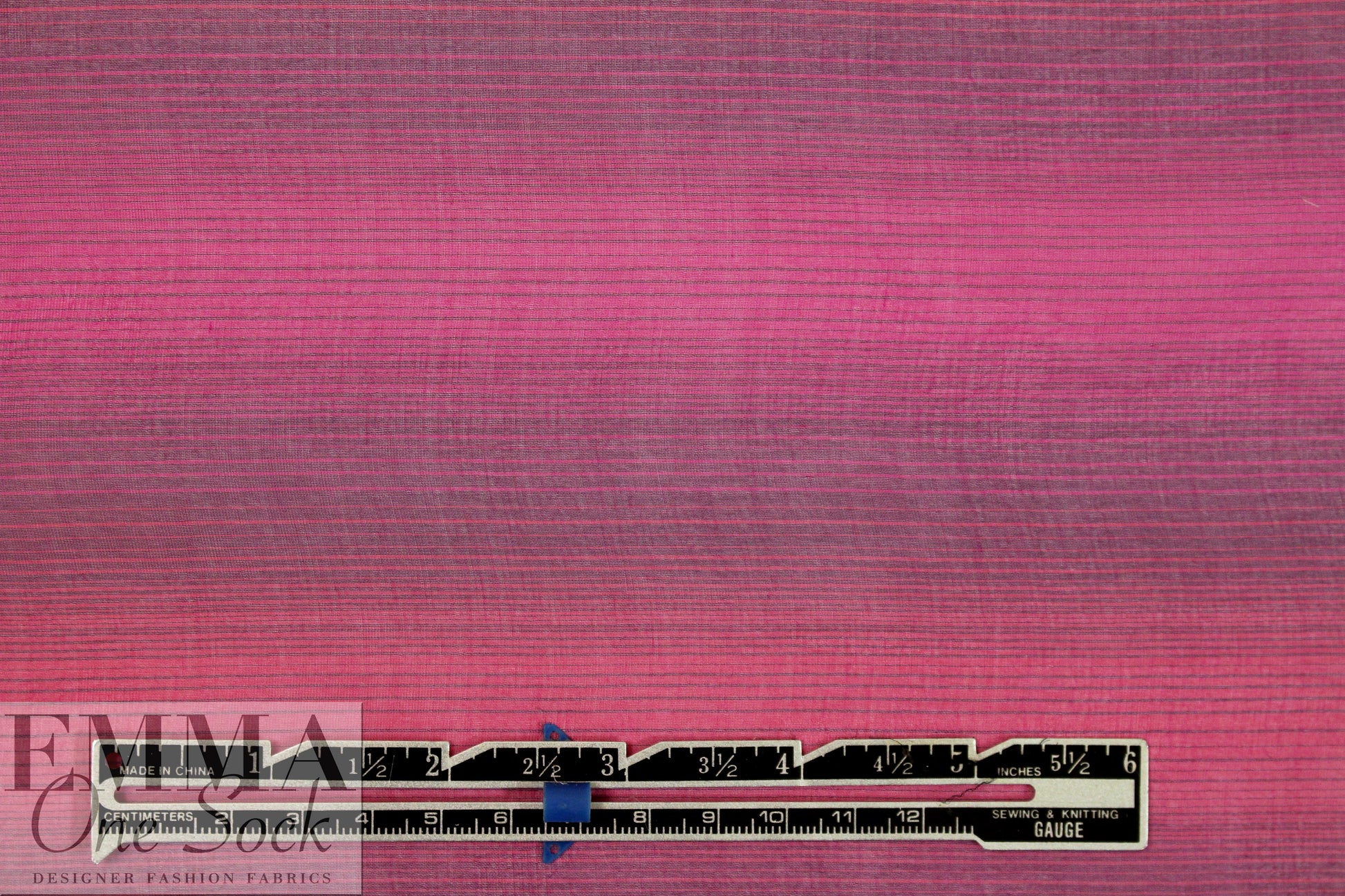 Italian fuchsia ombre print silk chiffon