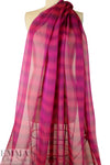 Italian fuchsia ombre print silk chiffon