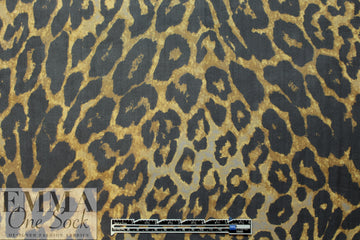 NY designer leopard print silk chiffon