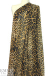 NY designer leopard print silk chiffon