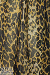 NY designer leopard print silk chiffon