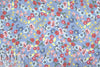 NY designer french blue floral silk georgette