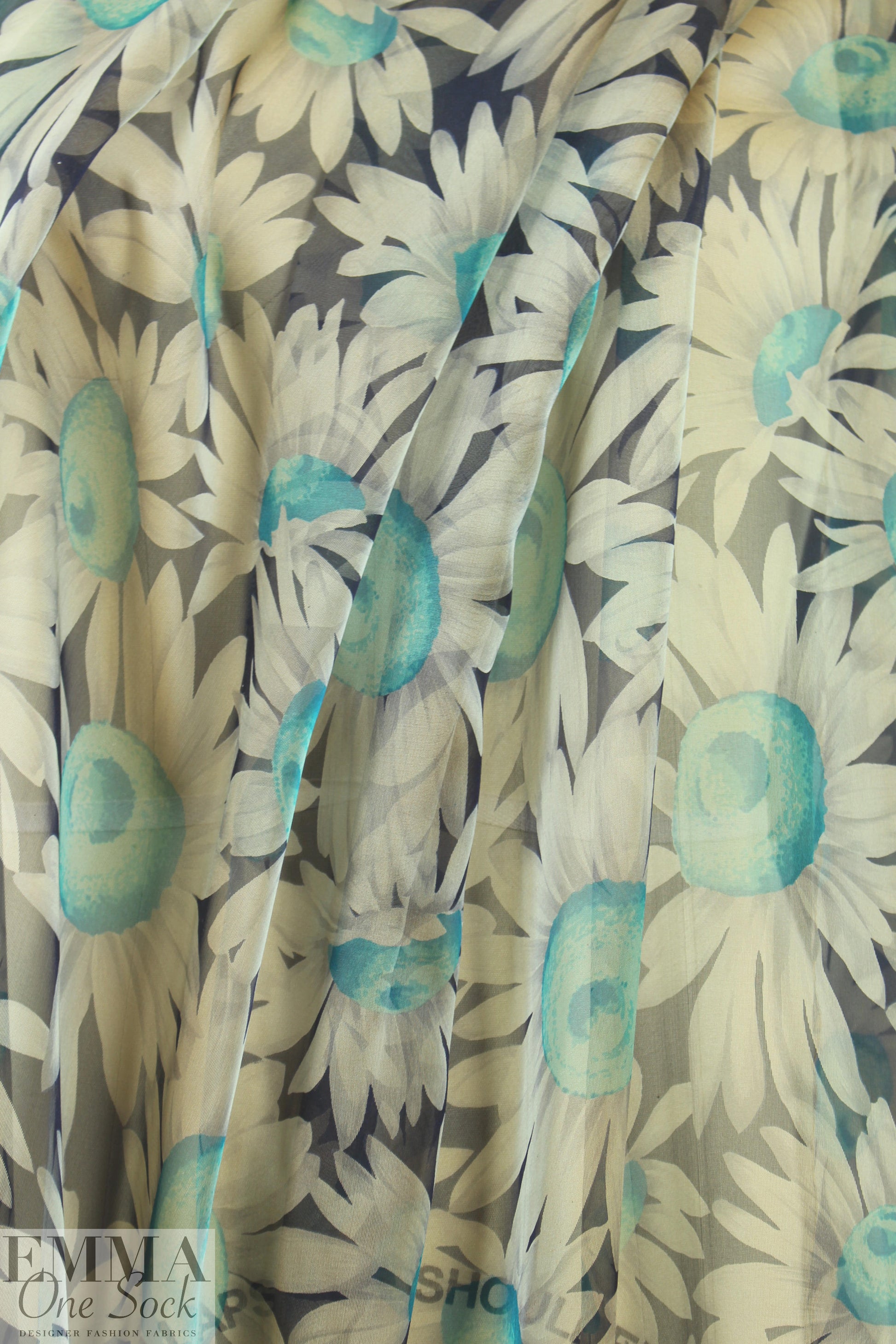 NY designer daisy nocturne refined silk chiffon