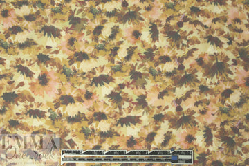 Italian autumn flowers silk chiffon