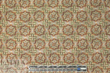 Italian earthtones medallion silk georgette