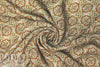 Italian earthtones medallion silk georgette