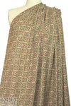 Italian earthtones medallion silk georgette
