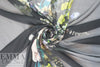 famous designer 'botanical nocturne' silk chiffon 1.25 yd