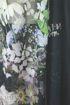 famous designer 'botanical nocturne' silk chiffon 1.25 yd