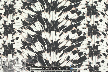 NY designer feathery rorschach silk chiffon 1.66 yd