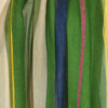 French printed stripe crinkle chiffon - green/limoncello 1.625 yds
