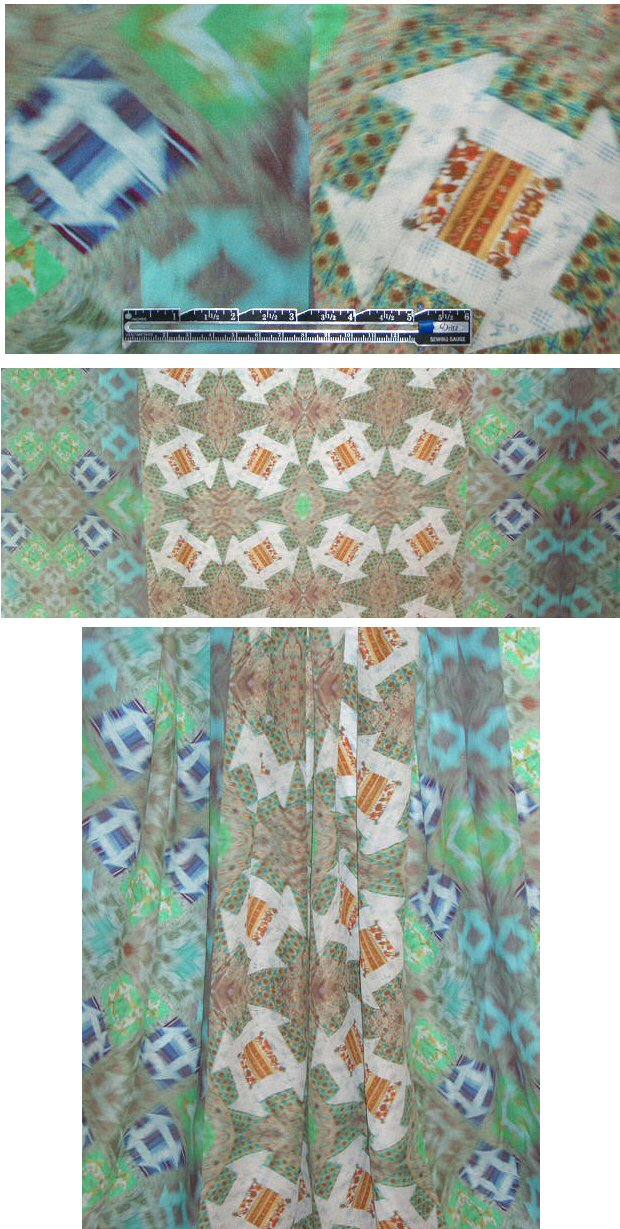 rorschach kaleidoscope designer silk chiffon .75 yds