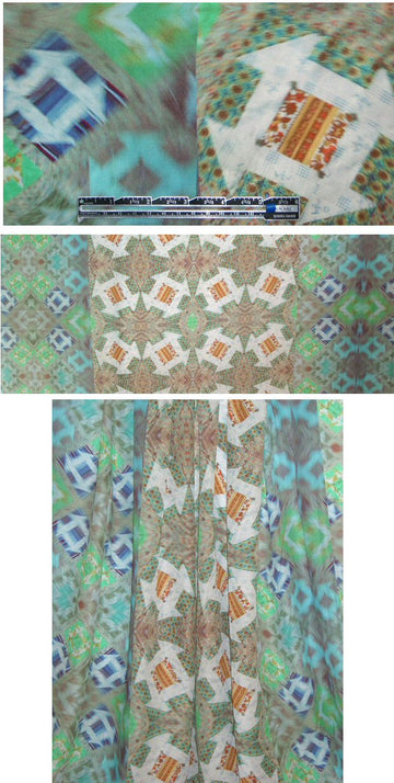 rorschach kaleidoscope designer silk chiffon 1.375 yd