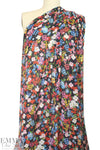 NY designer silk clipped jacquard floral voile 1.375 yds