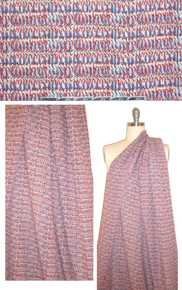 Italian seed graphic design silk/cotton textured voile 2 yds